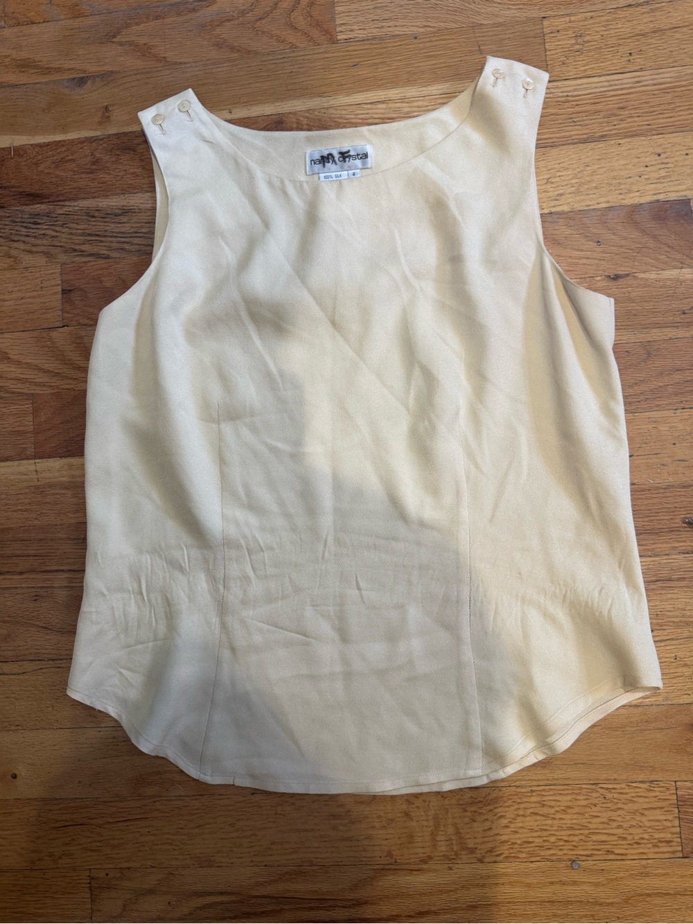 Silk-Blend butter yellow Sleeveless Shell Top size 6